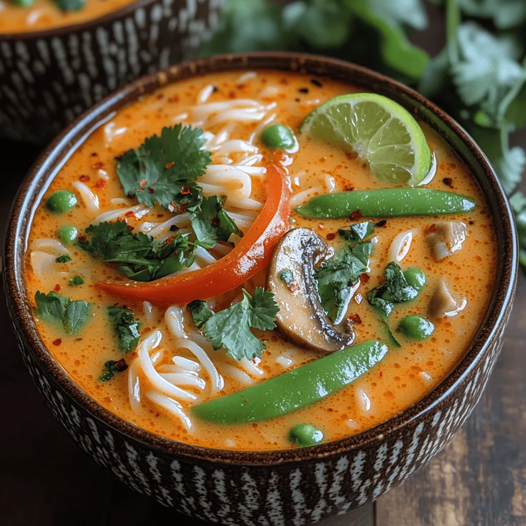 Die wichtigsten Zutaten für die würzige Thai Kokosnuss-Curry-Suppe bieten nicht nur Geschmack, sondern auch gesundheitliche Vorteile. Hier sind die Hauptkomponenten, die dieses Gericht zu einem unverwechselbaren Erlebnis machen: