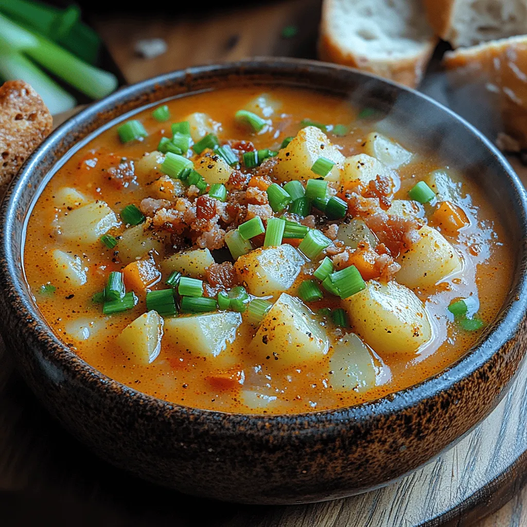 Die Würzige Cajun-Kartoffelsuppe ist ein köstliches und herzhaftes Gericht, das die reiche kulinarische Tradition des Südens der USA widerspiegelt. Mit einer Kombination aus frischen Zutaten, einer cremigen Textur und einer perfekten Balance aus Gewürzen bietet diese Suppe nicht nur eine Wohltat für den Gaumen, sondern auch eine Erwärmung an kalten Tagen. Egal, ob Sie nach einem sättigenden Abendessen suchen oder einfach nur Ihre Familie mit etwas Besonderem verwöhnen möchten, diese Suppe ist die ideale Wahl.