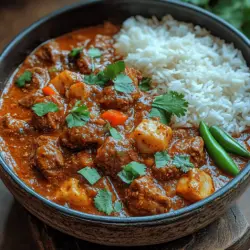 Das Rindfleisch Vindaloo ist ein klassisches Gericht der indischen Küche, das für seine aufregende Kombination aus Gewürzen und Aromen bekannt ist. Ursprünglich von den portugiesischen Seefahrern nach Indien gebracht, hat sich Vindaloo zu einem beliebten Gericht entwickelt, das sowohl Einheimische als auch Feinschmecker begeistert. Die Wurzeln des Gerichts reichen bis ins 15. Jahrhundert zurück, als die Portugiesen, die in Goa lebten, ihre eigenen Kochtraditionen mit indischen Zutaten und Gewürzen kombinierten. Das Ergebnis war eine unverwechselbare Mischung, die sowohl scharf als auch aromatisch ist.