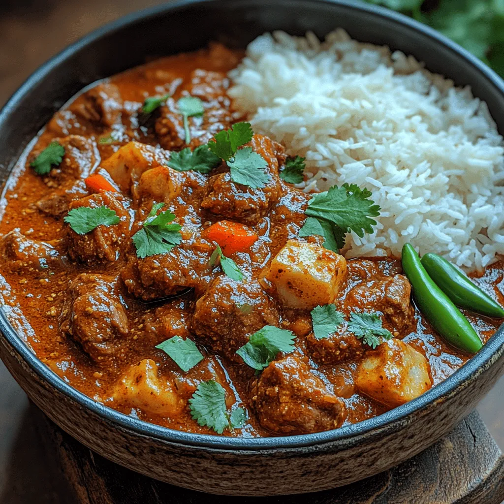Das Rindfleisch Vindaloo ist ein klassisches Gericht der indischen Küche, das für seine aufregende Kombination aus Gewürzen und Aromen bekannt ist. Ursprünglich von den portugiesischen Seefahrern nach Indien gebracht, hat sich Vindaloo zu einem beliebten Gericht entwickelt, das sowohl Einheimische als auch Feinschmecker begeistert. Die Wurzeln des Gerichts reichen bis ins 15. Jahrhundert zurück, als die Portugiesen, die in Goa lebten, ihre eigenen Kochtraditionen mit indischen Zutaten und Gewürzen kombinierten. Das Ergebnis war eine unverwechselbare Mischung, die sowohl scharf als auch aromatisch ist.