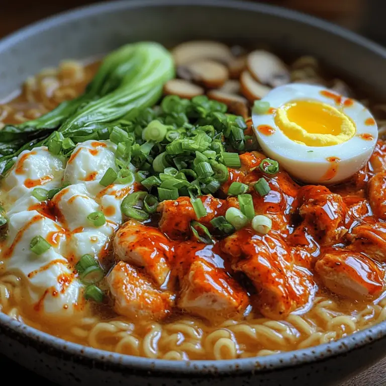 Die feurigen Hähnchen-Ramen mit cremiger Knoblauchsoße sind eine köstliche und herzliche Mahlzeit, die sowohl den Gaumen erfreut als auch den Körper wärmt. In der heutigen schnelllebigen Zeit sind Gerichte, die einfach zuzubereiten sind und gleichzeitig reichhaltige Aromen bieten, besonders gefragt. Dieses Rezept kombiniert die feinen Aromen der asiatischen Küche mit einer cremigen, leckeren Soße, die deinem Gericht eine besondere Note verleiht. Egal, ob du ein erfahrener Koch oder ein Anfänger in der Küche bist, dieses Rezept bietet dir eine Schritt-für-Schritt-Anleitung, die leicht nachzuvollziehen ist. In diesem Artikel werden wir durch die einzelnen Schritte der Zubereitung führen und interessante Hintergrundinformationen zu den verwendeten Zutaten sowie Tipps zur Variationen geben.