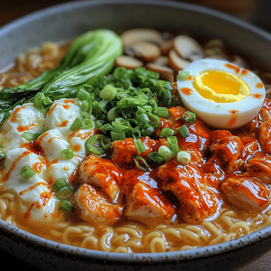 Die feurigen Hähnchen-Ramen mit cremiger Knoblauchsoße sind eine köstliche und herzliche Mahlzeit, die sowohl den Gaumen erfreut als auch den Körper wärmt. In der heutigen schnelllebigen Zeit sind Gerichte, die einfach zuzubereiten sind und gleichzeitig reichhaltige Aromen bieten, besonders gefragt. Dieses Rezept kombiniert die feinen Aromen der asiatischen Küche mit einer cremigen, leckeren Soße, die deinem Gericht eine besondere Note verleiht. Egal, ob du ein erfahrener Koch oder ein Anfänger in der Küche bist, dieses Rezept bietet dir eine Schritt-für-Schritt-Anleitung, die leicht nachzuvollziehen ist. In diesem Artikel werden wir durch die einzelnen Schritte der Zubereitung führen und interessante Hintergrundinformationen zu den verwendeten Zutaten sowie Tipps zur Variationen geben.
