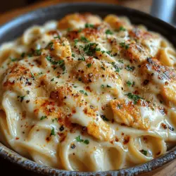 Die Auswahl der richtigen Zutaten ist entscheidend für den Erfolg jedes Rezepts. Für unsere cremigen Knoblauch-Hähnchen-Fettuccine Alfredo benötigen wir die folgenden Zutaten: