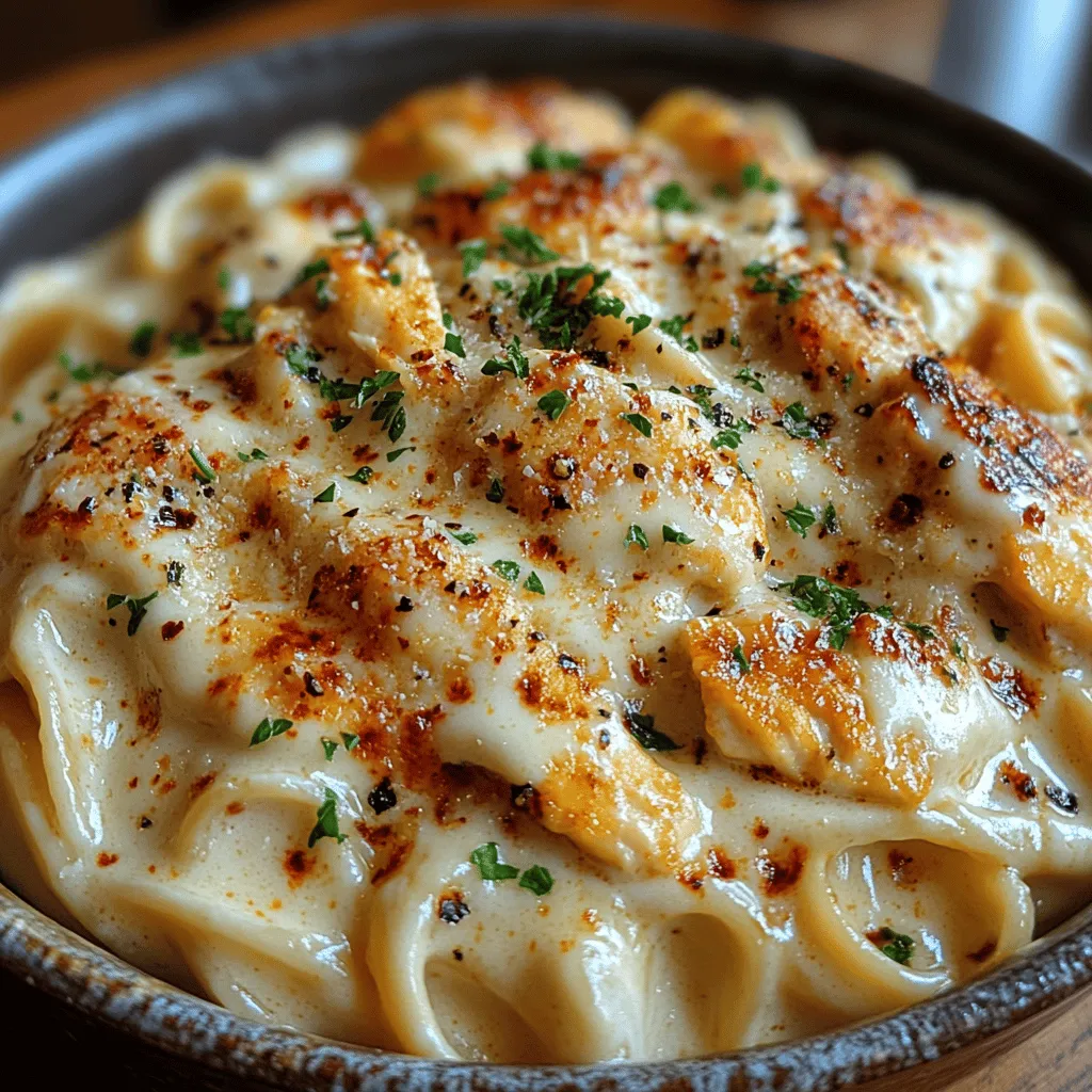 Die Auswahl der richtigen Zutaten ist entscheidend für den Erfolg jedes Rezepts. Für unsere cremigen Knoblauch-Hähnchen-Fettuccine Alfredo benötigen wir die folgenden Zutaten: