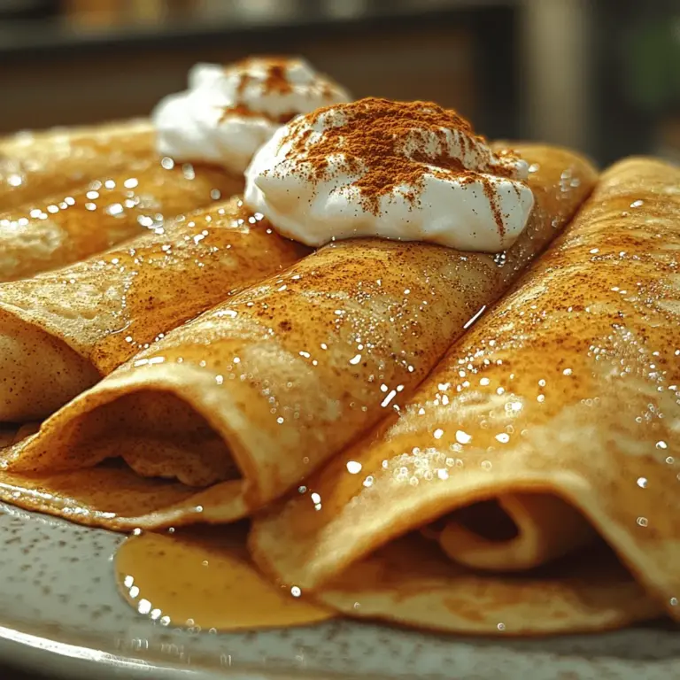 Wenn Sie auf der Suche nach einem gesunden, aber gleichzeitig köstlichen Frühstück sind, sind Zimtrollen Protein Crepes genau das Richtige für Sie! Diese Crepes kombinieren die süßen Aromen von Zimt und Ahornsirup mit einer proteinreichen Grundlage aus Hafer und Proteinpulver. Sie sind nicht nur eine hervorragende Quelle für Nährstoffe, sondern auch perfekt für Sportler und gesundheitsbewusste Genießer, die ihren Tag energisch beginnen möchten.