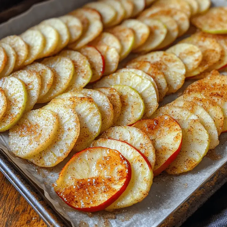 Die Wahl der richtigen Apfelsorte ist entscheidend für den Geschmack und die Textur Ihrer gebackenen Zimt-Apfelchips. Zwei der besten Sorten für dieses Rezept sind Granny Smith und Honeycrisp. Granny Smith-Äpfel sind bekannt für ihren herben Geschmack und ihre knackige Textur. Diese Sorte hat einen hohen Säuregehalt, der dazu beiträgt, dass die Chips beim Backen nicht zu süß werden. Auf der anderen Seite bietet der Honeycrisp-Apfel eine perfekte Balance zwischen Süße und Säure, was zu einem besonders saftigen und aromatischen Snack führt.