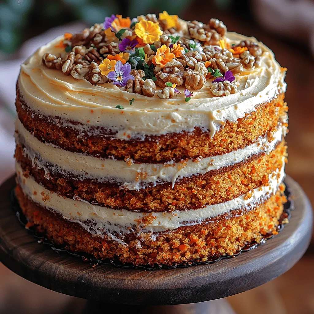 Der Goldene Ernte Karottenkuchen ist ein wahrhaftiger Genuss, der nicht nur durch seinen köstlichen Geschmack besticht, sondern auch durch seine saftige Textur und die aromatischen Gewürze, die den Herbst in jede Gabel bringen. Dieser Kuchen kombiniert die Süße von frischen Karotten und saftiger Ananas mit einem cremigen Frischkäse-Frosting, was ihn zum perfekten Dessert für jede Feier macht. Ob für einen Geburtstag, ein Familienfest oder einfach als süße Belohnung nach einem langen Tag – dieser Karottenkuchen wird Ihre Gäste begeistert.