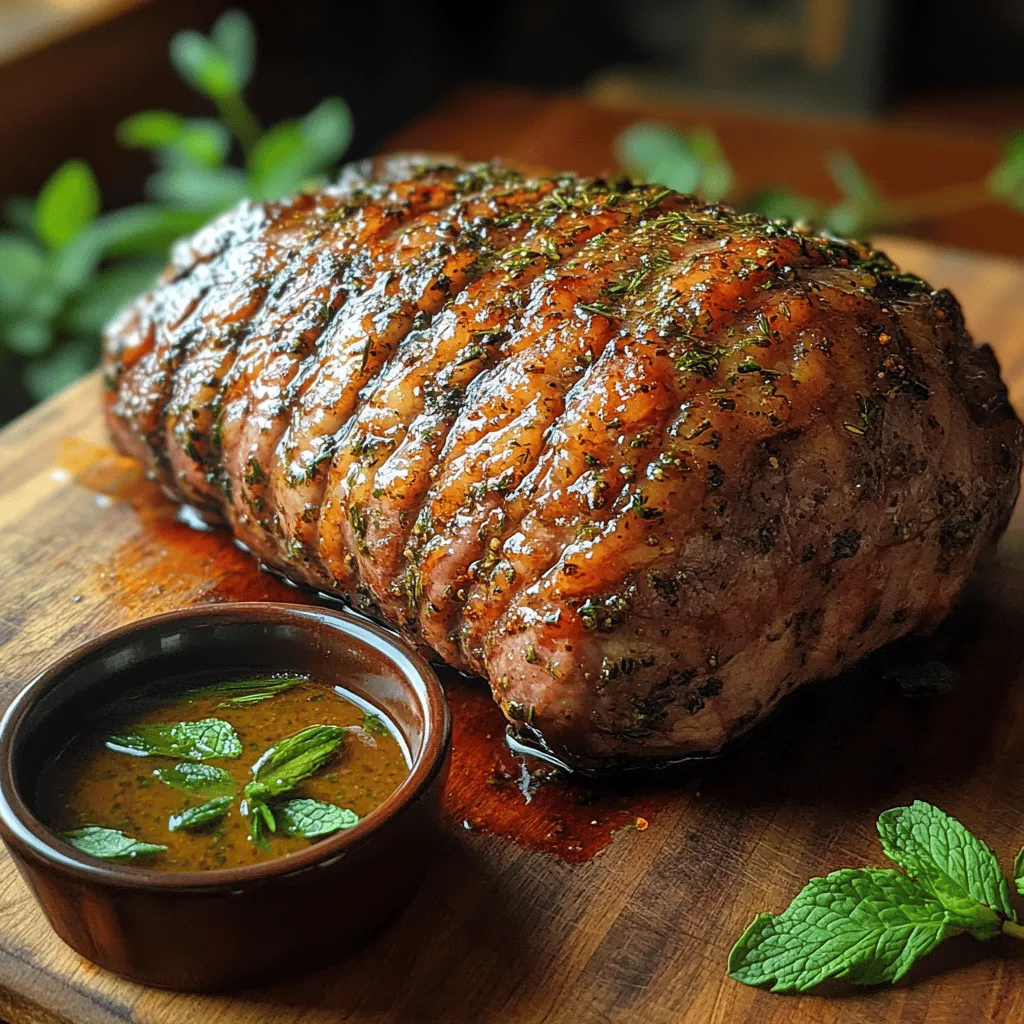 Um diesen herzhaften Kräuterkruste-Lammbraten mit frischer Minzsauce zuzubereiten, benötigen Sie die folgenden Zutaten: