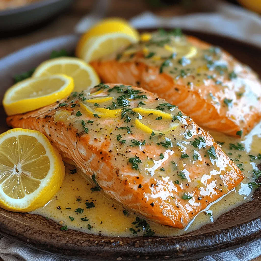 Im Reich der kulinarischen Genüsse gibt es wenige Gerichte, die so frisch und einladend sind wie gebackener Lachs, besonders wenn er von einer verführerischen Zitronen-Butter-Cremesauce begleitet wird. Diese Kombination aus zartem Fisch und einer cremigen, zitronigen Sauce ist nicht nur ein Fest für die Sinne, sondern auch eine einfache und gesunde Wahl für jede Mahlzeit. Gebackener Lachs ist nicht nur ein Klassiker der modernen Küche, sondern auch ein Gericht, das in verschiedenen Kulturen auf der ganzen Welt geschätzt wird. Die zarte Textur des Lachses, kombiniert mit der spritzigen Frische der Zitrone, macht dieses Gericht zu einer perfekten Wahl für besondere Anlässe oder einfach nur für ein schnelles, aber schmackhaftes Abendessen unter der Woche.