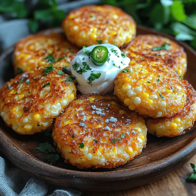 Bevor wir mit der Zubereitung beginnen, werfen wir einen genauen Blick auf die Zutaten, die Sie für dieses Rezept benötigen. Jedes Element trägt zur Gesamtkomposition der Fritter bei und sorgt dafür, dass sie sowohl geschmacklich als auch in der Textur überzeugen.