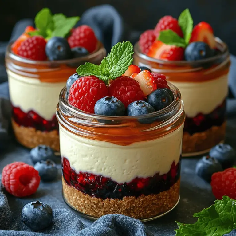 Der Boden unserer No-Bake Cheesecake-Gläser besteht aus Graham-Cracker-Bröseln, die eine knusprige und geschmackvolle Basis bieten. Graham-Cracker sind leicht süßlich und verleihen dem Dessert eine angenehme Textur, die perfekt mit der cremigen Füllung harmoniert.