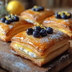 Um die Zesty Lemon Blueberry Cream Cheese Danishes zuzubereiten, benötigen wir drei Hauptkomponenten: den Danish-Teig, die Frischkäsefüllung und das Blaubeertopping. Hier ist eine detaillierte Übersicht über die Zutaten und deren Bedeutung, die Ihnen helfen wird, das beste Ergebnis zu erzielen.