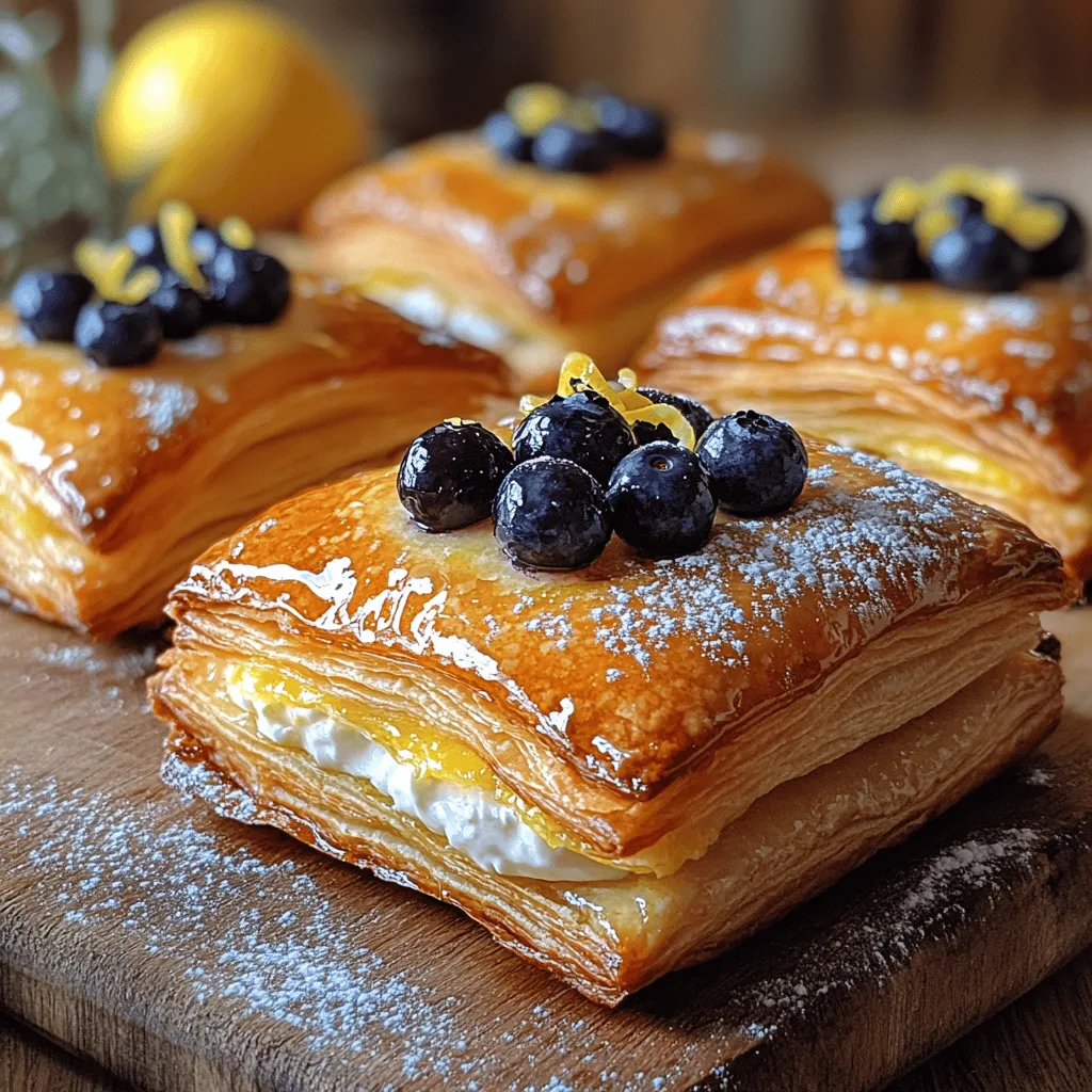 Um die Zesty Lemon Blueberry Cream Cheese Danishes zuzubereiten, benötigen wir drei Hauptkomponenten: den Danish-Teig, die Frischkäsefüllung und das Blaubeertopping. Hier ist eine detaillierte Übersicht über die Zutaten und deren Bedeutung, die Ihnen helfen wird, das beste Ergebnis zu erzielen.