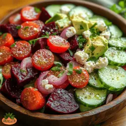 Um einen lebhaften Gurken- und Rübensalat zuzubereiten, benötigen Sie eine Auswahl an frischen Zutaten, die nicht nur geschmacklich harmonieren, sondern auch reich an Nährstoffen sind. Hier sind die Hauptzutaten, die Sie für dieses Rezept benötigen: