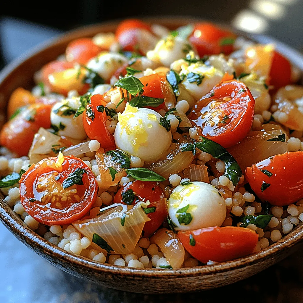 Couscous ist ein vielseitiges und schnelles Gericht, das in der mediterranen Küche oft verwendet wird. Es ist nicht nur einfach zuzubereiten, sondern auch eine hervorragende Basis für eine Vielzahl von Aromen und Zutaten. In unserem Rezept „Couscous Caprice: Tomaten-Basilikum-Genuss“ kombinieren wir die frischen Aromen von Cherrytomaten und Basilikum mit dem leichten, fluffigen Couscous. Dieses Gericht ist nicht nur nahrhaft, sondern auch perfekt für ein schnelles Mittagessen oder als Beilage zu jeder Hauptspeise.