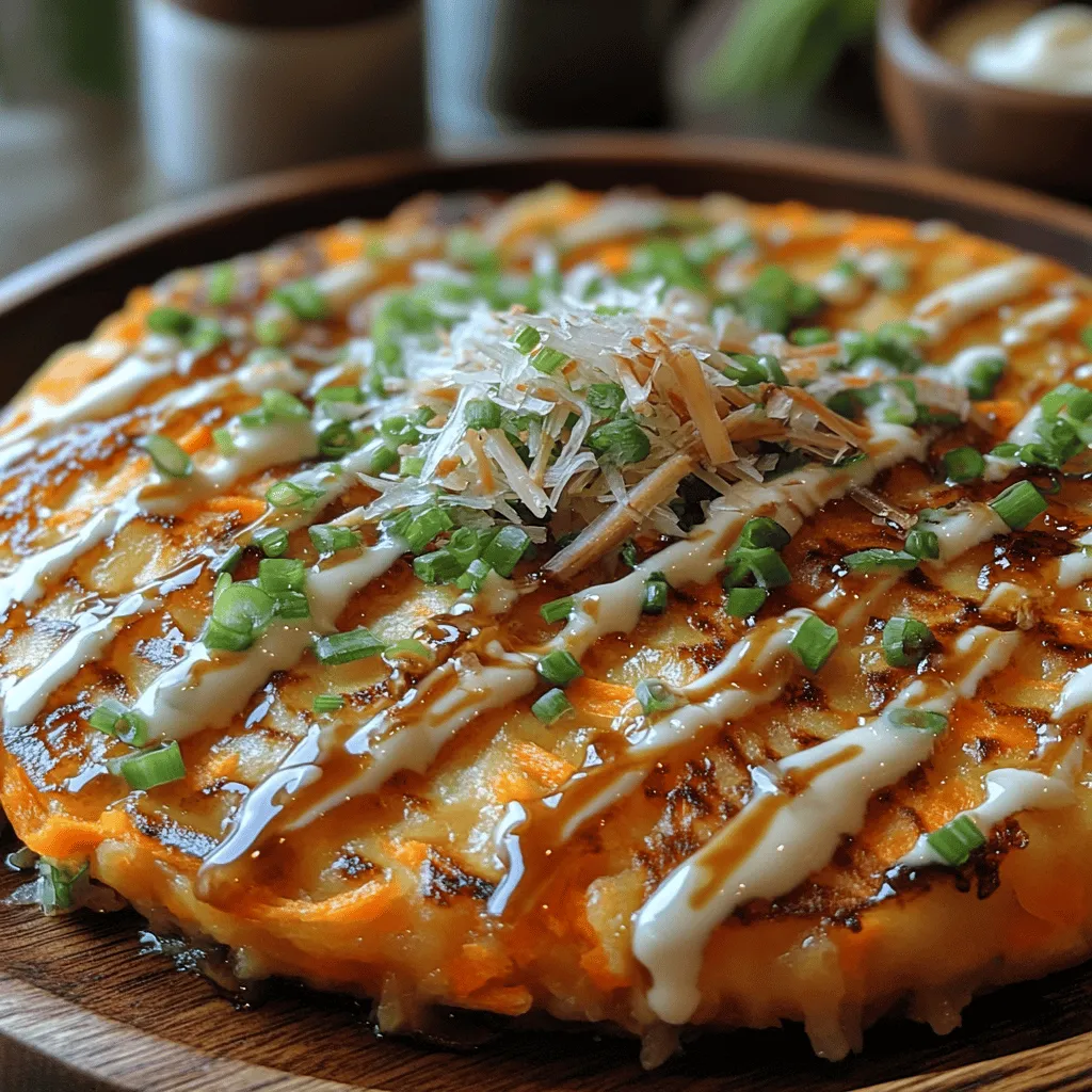 Okonomiyaki, oft als japanischer Pfannkuchen bezeichnet, ist eine köstliche und vielseitige Delikatesse, die sich durch ihre kreative Zubereitung und die Verwendung frischer Zutaten auszeichnet. Ursprünglich stammt Okonomiyaki aus Osaka, wo es als Straßenessen populär wurde. Der Name selbst bedeutet so viel wie „grill, was du magst“, was die Flexibilität und Individualität dieses Gerichts widerspiegelt. Man kann die Zutaten nach Belieben variieren und an die eigenen Vorlieben anpassen.