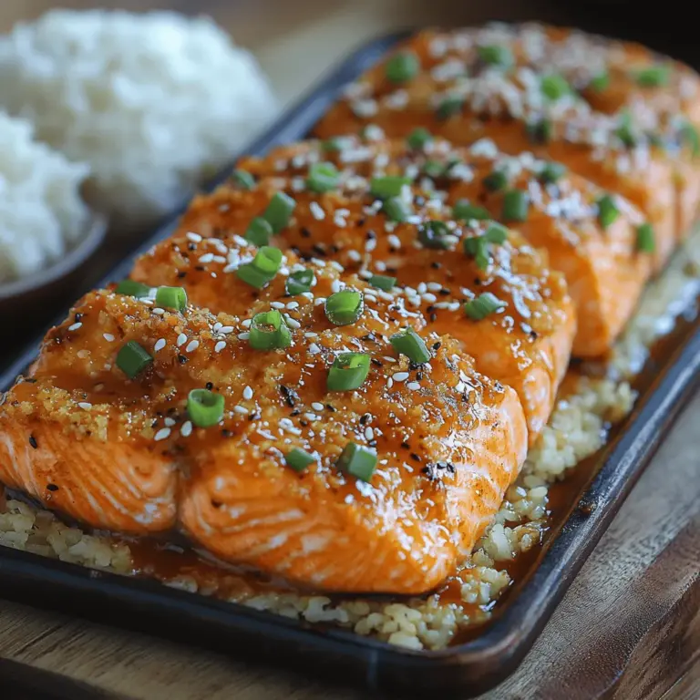 Der Bang Bang Lachs ist eine köstliche und einfache Variante eines klassischen Fischgerichts, das sich perfekt für ein schnelles Abendessen oder für besondere Anlässe eignet. Die Kombination aus zartem Lachs, knusprigen Panko-Bröseln und einer pikanten, cremigen Sauce macht dieses Rezept nicht nur zu einem Genuss für den Gaumen, sondern auch zu einem echten Hingucker auf dem Tisch. Wenn Sie auf der Suche nach einem Gericht sind, das sowohl raffiniert als auch unkompliziert in der Zubereitung ist, dann ist der Bang Bang Lachs genau das Richtige für Sie.