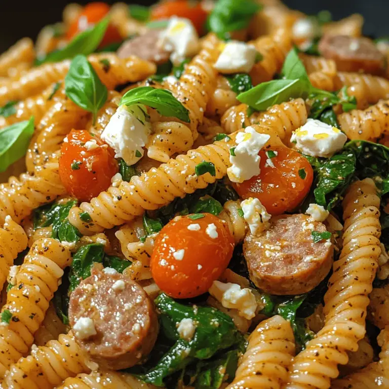 Um sicherzustellen, dass Ihr Feta-Spinach-Hühnchen-Wurst Pasta Gericht perfekt gelingt, ist es wichtig, die richtigen Zutaten auszuwählen. Hier finden Sie eine detaillierte Auflistung der Zutaten und deren Vorteile: