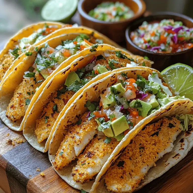Die Basis für jedes großartige Gericht sind hochwertige Zutaten. Für unsere knusprigen Air Fryer Fisch-Tacos benötigen wir frische Fischfilets, die den Hauptbestandteil darstellen. Kabeljau oder Tilapia sind hervorragende Optionen, da sie mild im Geschmack und leicht zu verarbeiten sind. Diese Fischsorten lassen sich hervorragend panieren und behalten beim Frittieren ihre Textur. Außerdem sind sie in den meisten Supermärkten leicht erhältlich.
