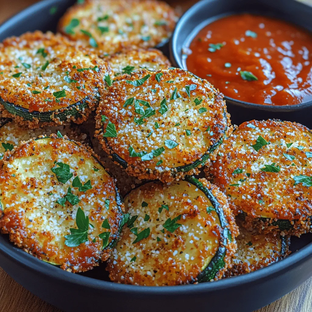 Um die krossen Zucchini Parmesan Köstlichkeiten zuzubereiten, benötigen Sie folgende Zutaten: