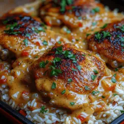 Willkommen in der wunderbaren Welt der Comfort Foods! Heute nehmen wir Sie mit auf eine geschmackliche Reise, die nicht nur den Gaumen erfreut, sondern auch das Herz wärmt. Unser Rezept für „Hähnchen in cremigem Reis“ ist die perfekte Wahl für jeden Anlass, sei es ein gemütliches Familienessen, ein festliches Dinner oder einfach ein entspannter Abend zu Hause. Die Kombination aus zartem Hähnchen, aromatischen Gewürzen und einer cremigen Reisbeilage macht dieses Gericht zu einem unvergleichlichen Genuss.