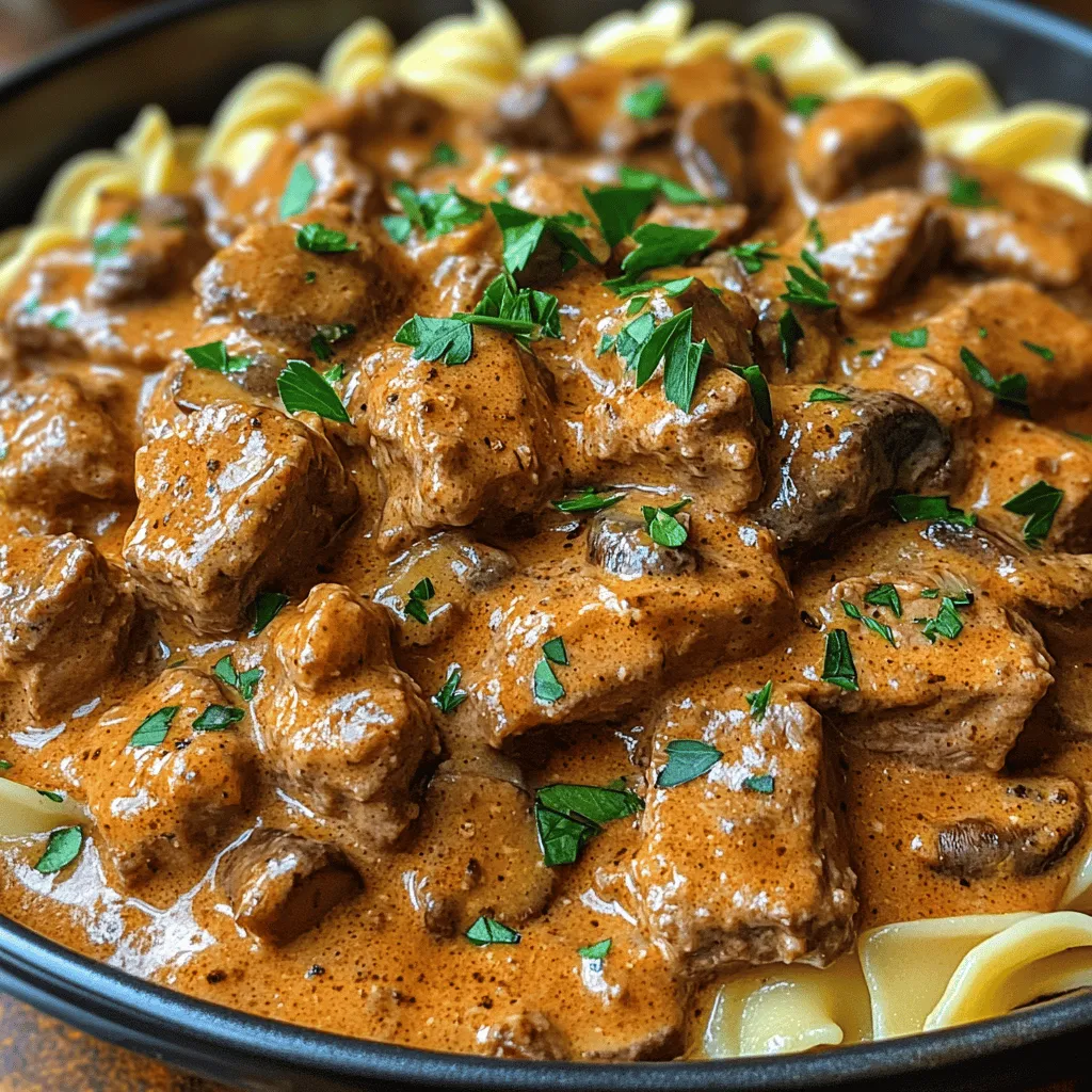 Willkommen in der Welt des pikanten Rindfleisch Stroganoff, einem herzhaften Gericht, das in deutschen Küchen besonders beliebt ist. Dieses Rezept bietet Ihnen die Möglichkeit, ein klassisches Gericht mit einem modernen Twist zuzubereiten, indem wir den Slow Cooker nutzen. Dadurch sparen Sie nicht nur Zeit, sondern intensivieren auch den Geschmack der Zutaten. Das langsame Garen im Slow Cooker sorgt dafür, dass das Rindfleisch besonders zart wird und die Aromen der Gewürze und der frischen Zutaten perfekt miteinander verschmelzen.