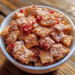 Puppy Chow, auch bekannt als Muddy Buddies, ist ein beliebter Snack, der ursprünglich aus den USA stammt. Er besteht aus einem knusprigen Müsli, das mit einer Mischung aus geschmolzener Schokolade und Erdnussbutter überzogen und dann mit Puderzucker bestäubt wird. Der kreative Name bezieht sich auf das Aussehen des Snacks, das an Hundeleckerlis erinnert, hat aber nichts mit Hunden zu tun. Puppy Chow ist bei Kindern und Erwachsenen gleichermaßen beliebt und lässt sich leicht an verschiedene Geschmäcker anpassen.