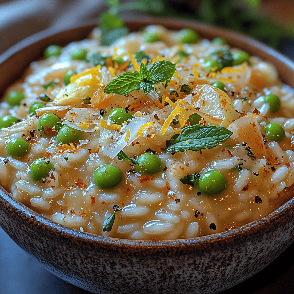 Willkommen in der Welt der italienischen Küche, wo Risotto eine der beliebtesten und vielseitigsten Speisen ist. Dieses cremige Frühlings-Erbsen-Risotto ist nicht nur ein Genuss für den Gaumen, sondern auch eine Hommage an die frischen Zutaten, die der Frühling zu bieten hat. Risotto ist ein klassisches italienisches Gericht, das traditionell aus Arborio-Reis zubereitet wird, der für seine Fähigkeit bekannt ist, die perfekte cremige Konsistenz zu erreichen.