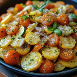 Bei der Zubereitung der Sommerlichen Zucchini-Pfanne verwenden wir eine Vielzahl frischer Zutaten, die nicht nur köstlich sind, sondern auch zahlreiche gesundheitliche Vorteile bieten. Hier ist ein Überblick über die Hauptzutaten und ihre positiven Eigenschaften: