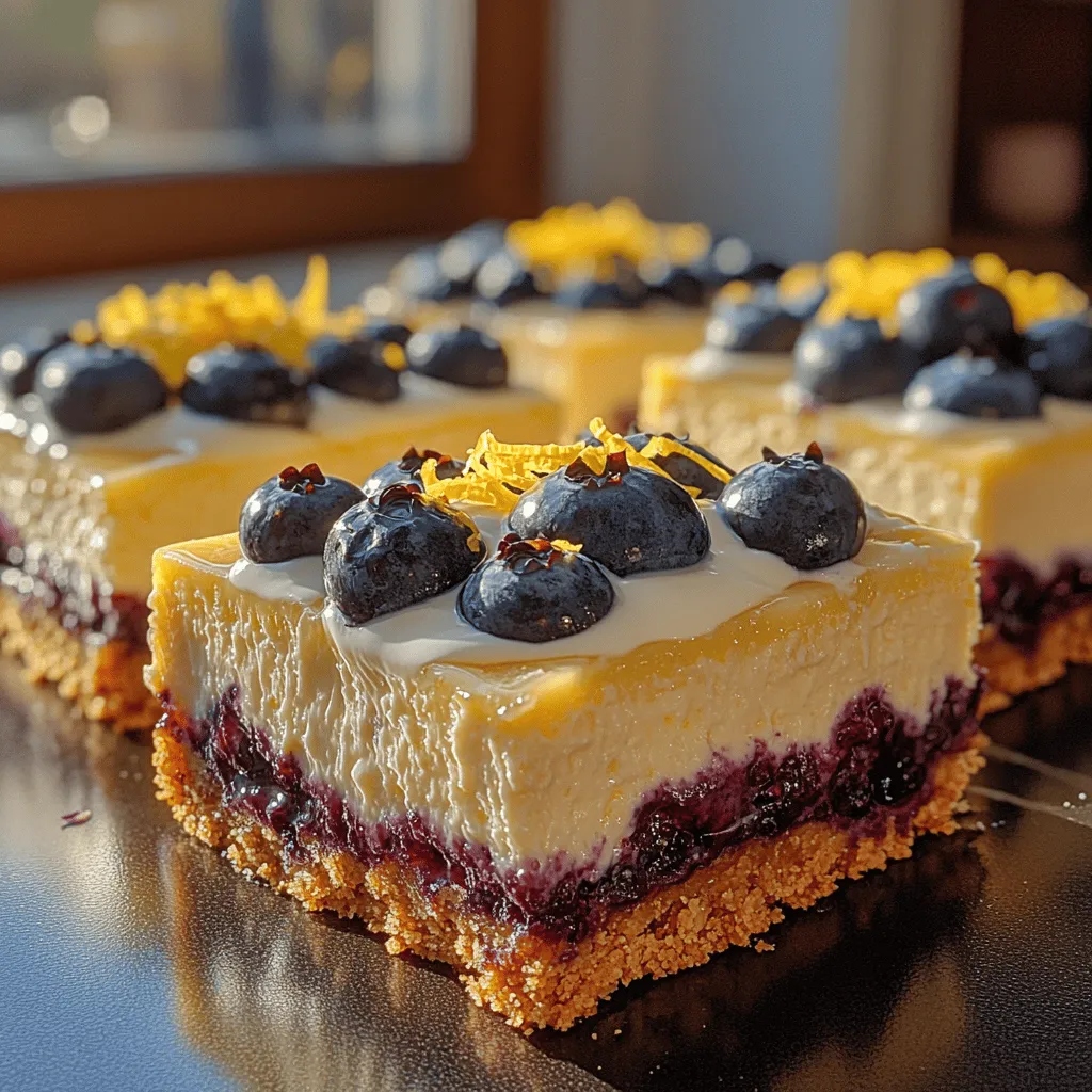 Bevor wir mit der Zubereitung beginnen, werfen wir einen Blick auf die Zutaten, die für die Zesty Lemon Blueberry Cheesecake Bars erforderlich sind. Diese bestehen aus einem knusprigen Boden, einer cremigen Käsekuchenfüllung und einem leckeren Topping.
