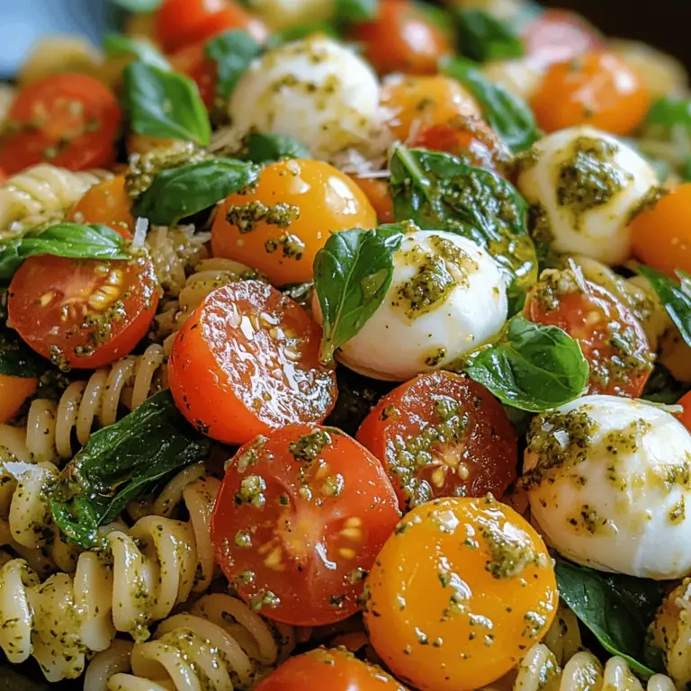 Die Zutaten des Pesto-Paradies Caprese-Pasta-Salats sind nicht nur schmackhaft, sondern auch nährstoffreich. Hier betrachten wir jede Zutat und ihre gesundheitlichen Vorteile: