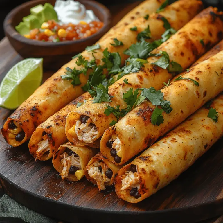 Um die perfekten knusprigen Hühnchen-Taquitos zuzubereiten, benötigen Sie eine Auswahl an frischen und schmackhaften Zutaten. Jede Zutat spielt eine entscheidende Rolle, um das Endergebnis zu einem köstlichen Erlebnis zu machen.