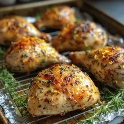 Hähnchenkeulen sind die ideale Wahl für dieses Rezept, und das aus mehreren Gründen. Erstens, die Zartheit des Hähnchenfleischs sorgt dafür, dass es beim Garen saftig bleibt. Hähnchenkeulen bestehen aus Oberschenkel und Unterschenkel, die beide von einer schützenden Haut umgeben sind. Diese Haut trägt nicht nur zur Saftigkeit bei, sondern sorgt auch für eine knusprige Textur, wenn das Hähnchen im Ofen gebraten wird.