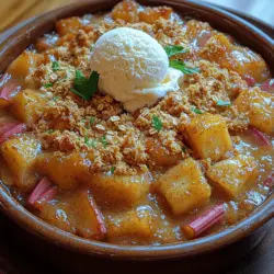 Um einen wirklich herausragenden Rhabarber-Crisp zuzubereiten, ist die Auswahl der richtigen Zutaten entscheidend. Hier sind die Hauptbestandteile und deren Bedeutung für das Rezept.
