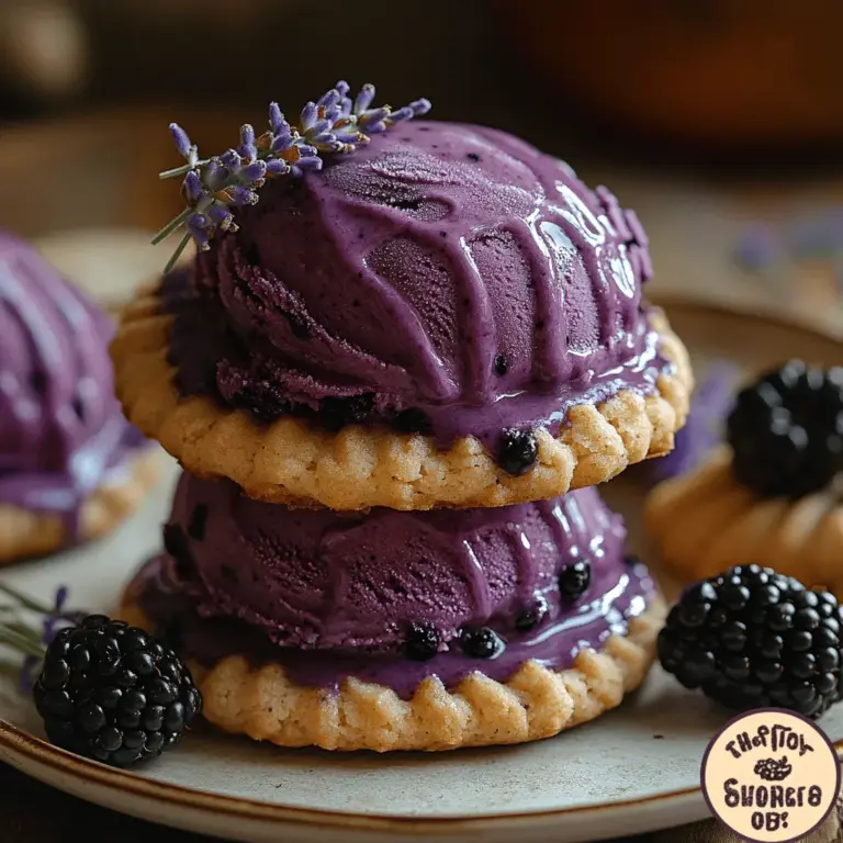 Die Basis unserer Brombeer-Lavendel-Eis-Sandwiches bilden die Kekse, die eine wichtige Rolle in der Textur und im Geschmack des Endprodukts spielen. Hier sind die Hauptzutaten für die Kekse und ihre jeweilige Funktion: