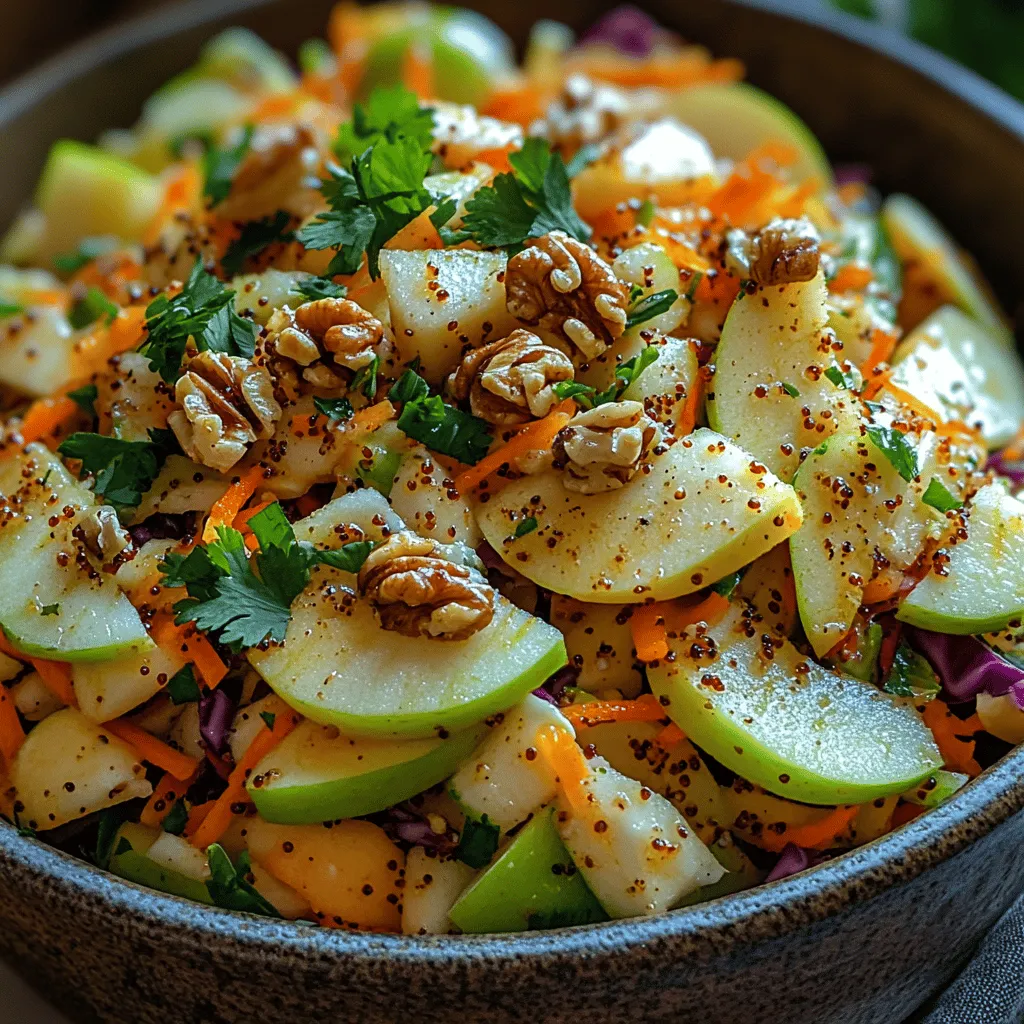 Willkommen in der Welt der gesunden und köstlichen Salate! Heute präsentieren wir Ihnen ein Rezept für einen Knusprigen Apfel-Kohl-Salat Delight, der nicht nur durch seine Farbenpracht besticht, sondern auch eine Fülle von Nährstoffen bietet. In der modernen Küche spielt die Verwendung frischer und gesunder Zutaten eine zentrale Rolle. Dieser Salat kombiniert knackige Äpfel mit zwei verschiedenen Kohlsorten und einer Vielzahl weiterer frischer Zutaten, die zusammen eine harmonische Geschmacksexplosion erzeugen.