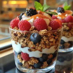 Das Beerenzauber Joghurt-Parfait ist ein köstliches und ansprechendes Dessert, das nicht nur geschmacklich überzeugt, sondern auch eine gesunde Wahl für Frühstück, Snack oder Nachmittagsleckerei darstellt. Diese erfrischende Kombination aus griechischem Joghurt, einer Vielzahl saftiger Beeren und knusprigem Granola ist nicht nur ein Fest für die Sinne, sondern auch ein Ausdruck der Liebe zur Natur und zur gesunden Ernährung. Ursprünglich aus der amerikanischen Frühstückskultur stammend, hat sich das Parfait auch in europäischen Küchen etabliert und wird dort als perfekter Energielieferant geschätzt.