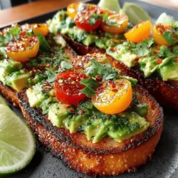 In der heutigen schnelllebigen Welt ist das Zubereiten von köstlichen und nahrhaften Mahlzeiten oft eine Herausforderung. Rezepte spielen in der Küche eine zentrale Rolle, da sie uns nicht nur anleiten, sondern auch inspirieren, neue Geschmäcker und Kombinationen zu entdecken. Eines dieser Rezepte, das sowohl einfach als auch geschmacklich herausragend ist, ist das Zesty Lime Avocado Toast. Dieses Gericht kombiniert die cremige Textur von Avocado mit dem spritzigen Geschmack von Limette, was es zu einem perfekten Snack oder Frühstück macht.