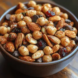 Kichererbsen Knusper Delights sind nicht nur ein einfacher Snack, sondern auch ein wahres Fest für die Sinne. Diese köstlichen, knusprigen Kichererbsen sind nicht nur nährstoffreich, sondern auch unglaublich vielseitig. Sie können als gesunder Snack für zwischendurch genossen werden, als Topping für Salate dienen oder sogar in Müsliriegeln verwendet werden. Die Kombination von Gewürzen, Nüssen und Trockenfrüchten sorgt für ein harmonisches Geschmackserlebnis, das sowohl süß als auch herzhaft ist.