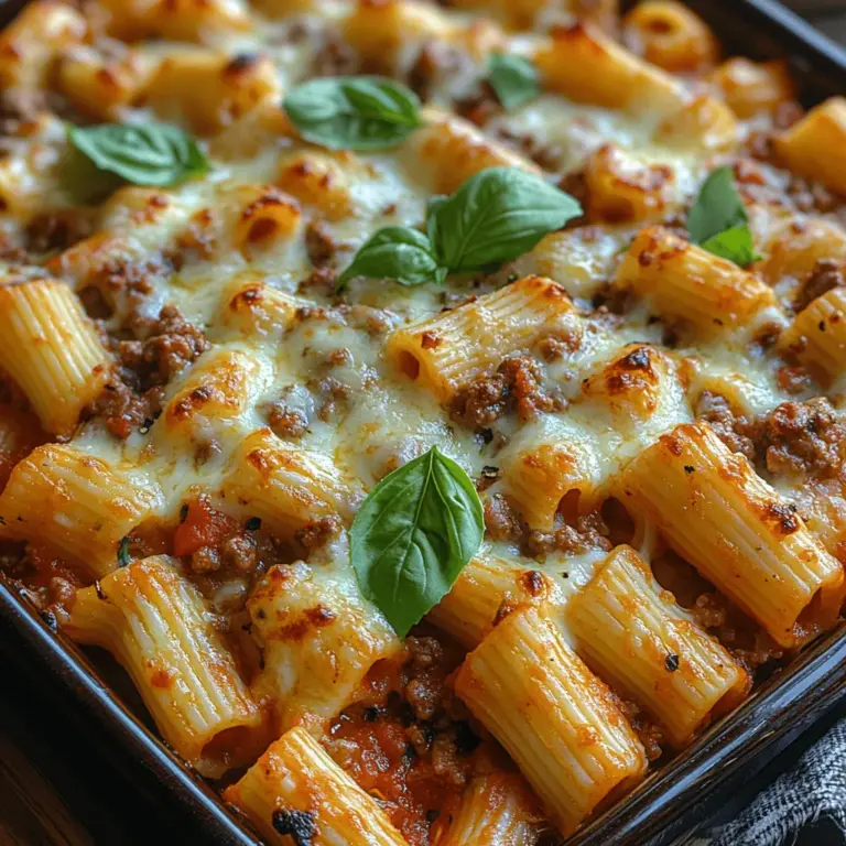 Die italienische Küche hat viele köstliche Gerichte hervorgebracht, aber kaum eines ist so einladend und befriedigend wie die käseüberbackenen Rigatoni mit herzhafter Fleischsauce. Dieses Rezept kombiniert die herzhafte Aromen von Rinderhackfleisch oder italienischer Wurst mit einer cremigen Ricotta-Füllung und dem schmelzenden Käse, was es zu einem Favoriten für viele Familien macht. Egal, ob für ein gemütliches Familienessen oder eine gesellige Zusammenkunft mit Freunden, dieses Gericht wird immer für Begeisterung sorgen.