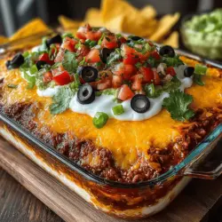 Willkommen in der bunten Welt der mexikanischen Küche! Heute präsentiere ich Ihnen ein Rezept, das nicht nur köstlich, sondern auch einfach zuzubereiten ist: der Fiesta Schicht-Dip mit Taco-Bohnen. Dieses Rezept ist perfekt für jede Art von Feier, sei es eine entspannte Grillparty, ein Geburtstag oder einfach ein gemütlicher Abend mit Freunden. Der Dip ist nicht nur geschmacklich ein Hit, sondern bietet auch eine wunderbare Möglichkeit, verschiedene Texturen und Aromen in einer einzigen Schüssel zu vereinen.