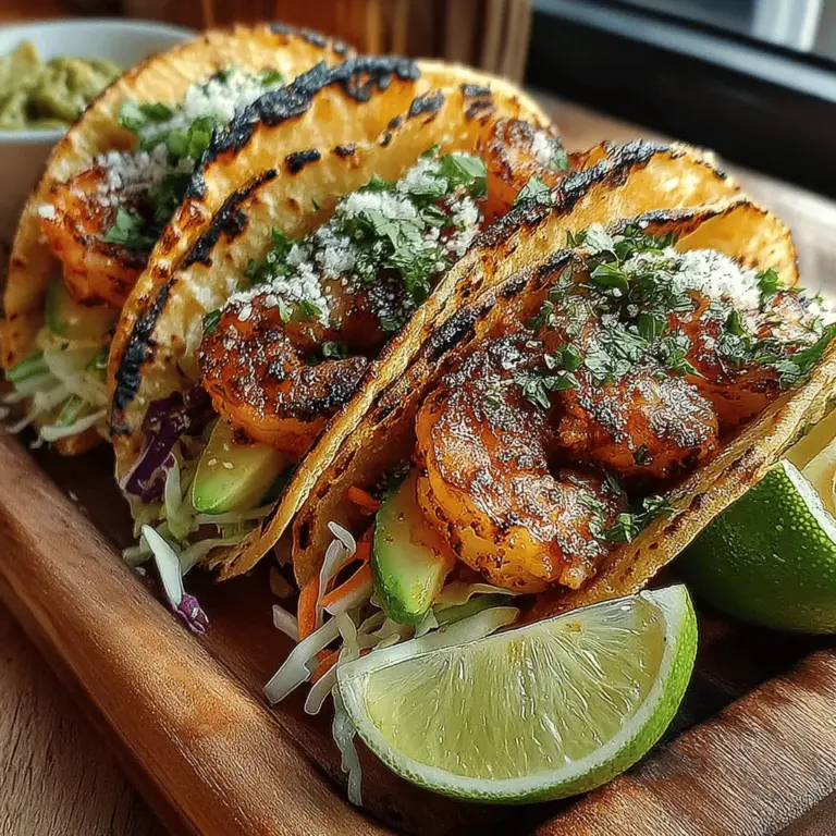 Würzige gegrillte Garnelen-Tacos sind nicht nur ein beliebtes Gericht in der mexikanischen Küche, sondern auch eine wunderbare Möglichkeit, frische Meeresfrüchte auf köstliche Weise zu genießen. Diese Tacos vereinen die Aromen von saftigen, marinierten Garnelen mit der Frische von Gemüse und einer Prise Limettensaft, was sie zu einem idealen Gericht für jedes Essen macht – ob beim Grillen im Garten, einem entspannten Abendessen oder einer geselligen Feier mit Freunden.