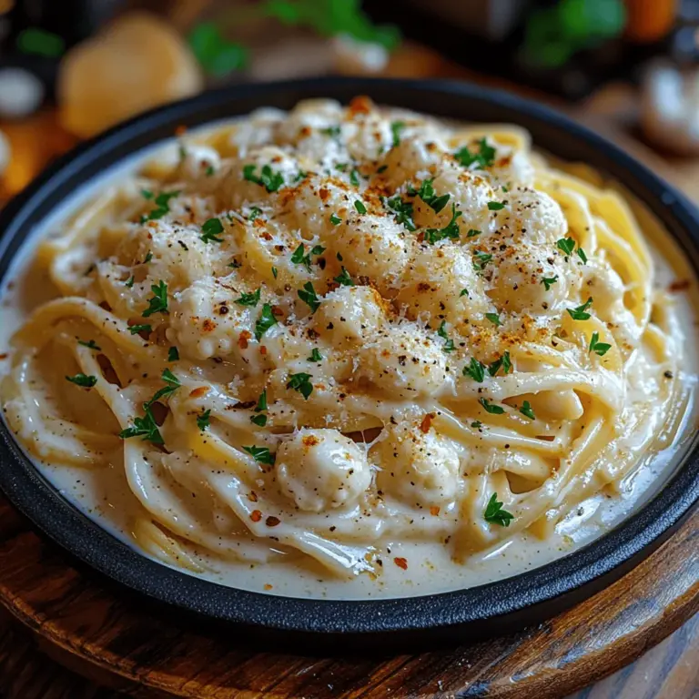 In der Welt der kulinarischen Köstlichkeiten gibt es wenige Gerichte, die so viel Freude bereiten wie eine cremige Alfredo-Sauce. Ursprünglich in Italien entstanden, hat sich die Alfredo-Sauce zu einem beliebten Favoriten in vielen Küchen weltweit entwickelt. Dieses Rezept für Lush Cauliflower Alfredo Delight bringt eine gesunde und köstliche Variante des klassischen Gerichtes auf Ihren Tisch. Anstelle von schweren Sahne- und Käsebestandteilen verwenden wir Blumenkohl, um eine ebenso cremige und geschmackvolle Sauce zu kreieren, die sowohl Veganer als auch Liebhaber der italienischen Küche begeistert.
