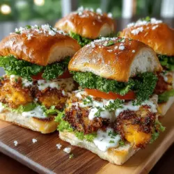 Hähnchen-Slider sind eine beliebte Variante der klassischen Mini-Sandwiches und haben sich in den letzten Jahren zu einem Favoriten in vielen Haushalten entwickelt. Sie sind vielseitig, da sie sich ausgezeichnet für verschiedene Anlässe eignen – sei es für ein entspanntes Familienessen, eine Grillparty oder als Snack während des Spiels. Die knusprige Panade, die durch die Buttermilch und die Kombination aus Panko-Bröseln und scharfem Cheddar-Käse entsteht, verleiht diesen Slidern eine besondere Note, die sie von anderen Sandwiches abhebt.
