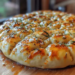 Die Focaccia ist ein traditionelles italienisches Brot, das nicht nur in der italienischen Gastronomie, sondern auch weltweit an Beliebtheit gewonnen hat. Dieses flache, luftige Brot wird oft mit verschiedenen Kräutern, Gewürzen und anderen Zutaten verfeinert und kann sowohl als Beilage zu verschiedenen Gerichten als auch als Hauptgericht genossen werden. Die Kombination aus frischem Rosmarin und aromatischem Knoblauch macht diese herzhafte Focaccia zu einem besonderen Genuss, der den Gaumen erfreut und den Duft der italienischen Küche in Ihr Zuhause bringt.