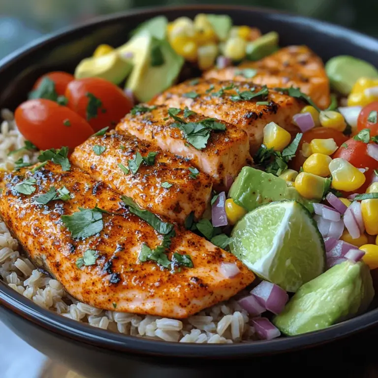 Lachs ist nicht nur köstlich, sondern auch eine hervorragende Quelle für gesunde Fette und Proteine. In Kombination mit einer würzigen Cajun-Gewürzmischung, frischen Gemüse und cremiger Avocado entsteht ein Gericht, das nicht nur den Gaumen erfreut, sondern auch nährstoffreich ist. Die feurigen Cajun Lachs-Bowls sind perfekt für ein schnelles Abendessen unter der Woche oder als ausgewogenes Mittagessen. Sie bieten eine unglaubliche Geschmackskomplexität und sind einfach zuzubereiten, was sie zu einem idealen Rezept für alle macht, die gesunde und schmackhafte Mahlzeiten suchen.