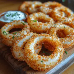 Luftgebackene Zwiebelringe sind eine köstliche und knusprige Snack-Option, die nicht nur bei Partys und Feiern beliebt ist, sondern auch als Beilage zu vielen Gerichten hervorragend schmeckt. Diese Zwiebelringe sind eine gesunde Alternative zu den traditionellen frittieren Varianten, da sie im Air Fryer zubereitet werden, was bedeutet, dass Sie den gleichen knusprigen Genuss mit viel weniger Öl erzielen können. Die Kombination aus zarten Zwiebeln, gewürzt mit aromatischen Kräutern und Gewürzen, und einer knusprigen Panade, macht diese Zwiebelringe zu einem unwiderstehlichen Snack.