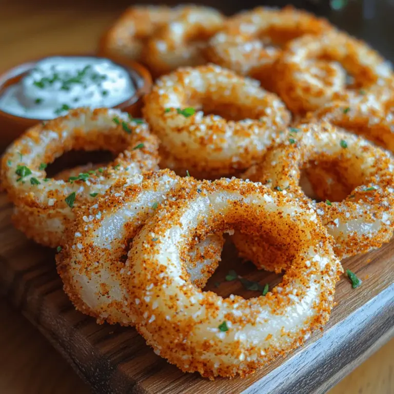 Luftgebackene Zwiebelringe sind eine köstliche und knusprige Snack-Option, die nicht nur bei Partys und Feiern beliebt ist, sondern auch als Beilage zu vielen Gerichten hervorragend schmeckt. Diese Zwiebelringe sind eine gesunde Alternative zu den traditionellen frittieren Varianten, da sie im Air Fryer zubereitet werden, was bedeutet, dass Sie den gleichen knusprigen Genuss mit viel weniger Öl erzielen können. Die Kombination aus zarten Zwiebeln, gewürzt mit aromatischen Kräutern und Gewürzen, und einer knusprigen Panade, macht diese Zwiebelringe zu einem unwiderstehlichen Snack.