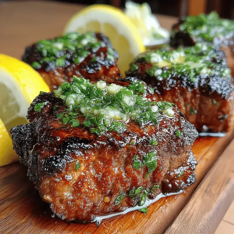 Wenn Sie auf der Suche nach einem Gericht sind, das sowohl einfach zuzubereiten als auch geschmacklich unvergleichlich ist, dann sind die gegrillten Knoblauchbutter Steak Bissen genau das Richtige für Sie. Diese kleinen, zarten Stücke Rinderfilet sind nicht nur ein Fest für den Gaumen, sondern auch eine hervorragende Wahl für Grillabende, Partys oder einfach nur ein schnelles Abendessen unter der Woche. Die Kombination von saftigem Steak, aromatischer Knoblauchbutter und frischen Kräutern sorgt für ein Geschmackserlebnis, das sowohl Fleischliebhaber als auch Gelegenheitsesser begeistert.