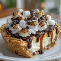 Wenn du auf der Suche nach einer erfrischenden, schokoladigen Leckerei bist, die perfekt für warme Sommertage geeignet ist, dann ist die S'more-ific No-Bake Pie genau das Richtige für dich! Diese köstliche Torte kombiniert die klassischen Aromen von S'mores – Schokolade, Marshmallows und knusprige Graham-Cracker – in einer einfachen, no-bake Form. Es ist die ideale Nachspeise für Grillpartys, Picknicks oder einfach nur für einen entspannten Abend zu Hause.